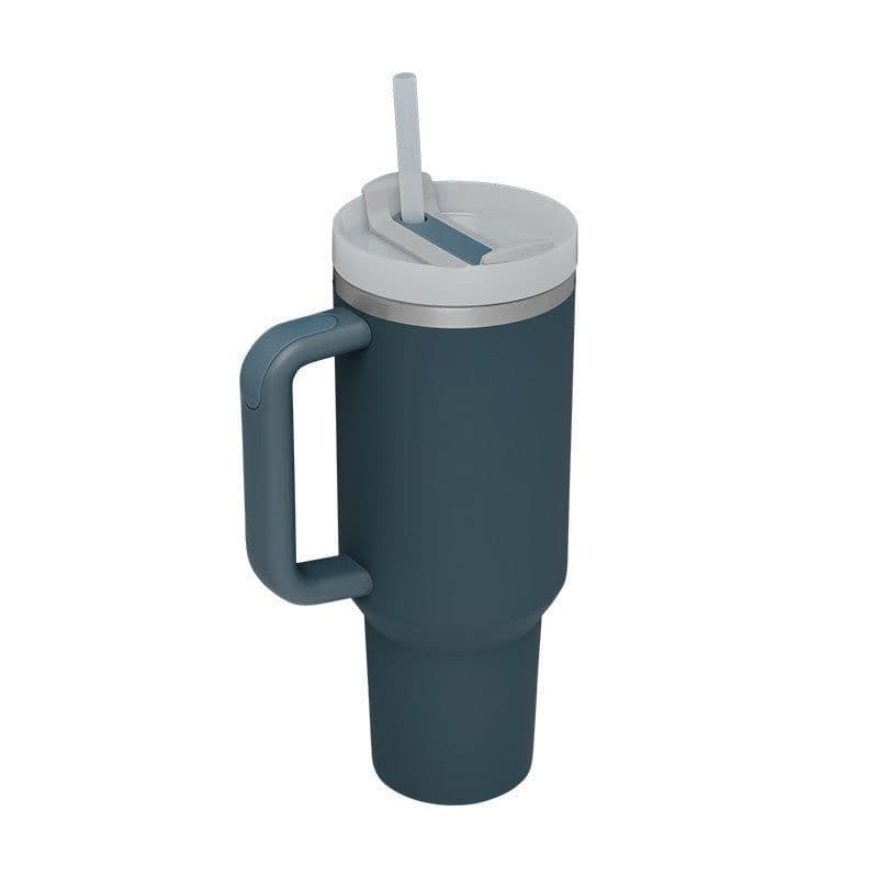 image-40 Oz Tumbler With Handle Straw Insulated, Stainless Steel Spill Proof Vacuum Coffee Cup Tumbler With Lid Tapered Mug Gifts For Valentine Lover Suitable For Car Gym Office Travel