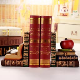 image-European Vintage Study Desk Decorations Bookend Books By Creative Fashion Bookstand Office Bookshelf
