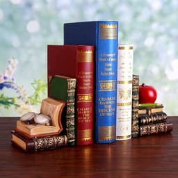 image-European Vintage Study Desk Decorations Bookend Books By Creative Fashion Bookstand Office Bookshelf
