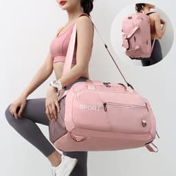 image-Luggage Bags For Women Handbag Oxford Men's Fitness Gym Shoulder Bag Waterproof Sports Travel Backpack With Shoes Compartment