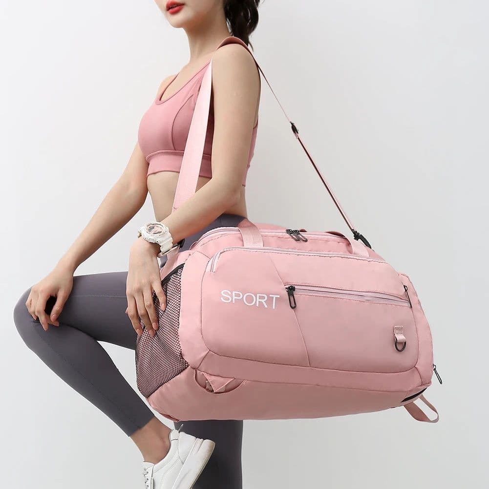 image-Luggage Bags For Women Handbag Oxford Men's Fitness Gym Shoulder Bag Waterproof Sports Travel Backpack With Shoes Compartment