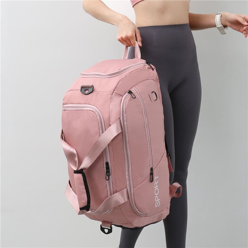 image-Luggage Bags For Women Handbag Oxford Men's Fitness Gym Shoulder Bag Waterproof Sports Travel Backpack With Shoes Compartment