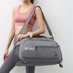image-Luggage Bags For Women Handbag Oxford Men's Fitness Gym Shoulder Bag Waterproof Sports Travel Backpack With Shoes Compartment