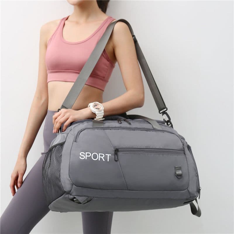 image-Luggage Bags For Women Handbag Oxford Men's Fitness Gym Shoulder Bag Waterproof Sports Travel Backpack With Shoes Compartment