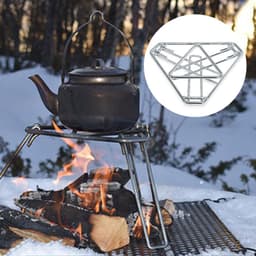 image-Outdoor Portable Folding Grill Camping Hanging Pot