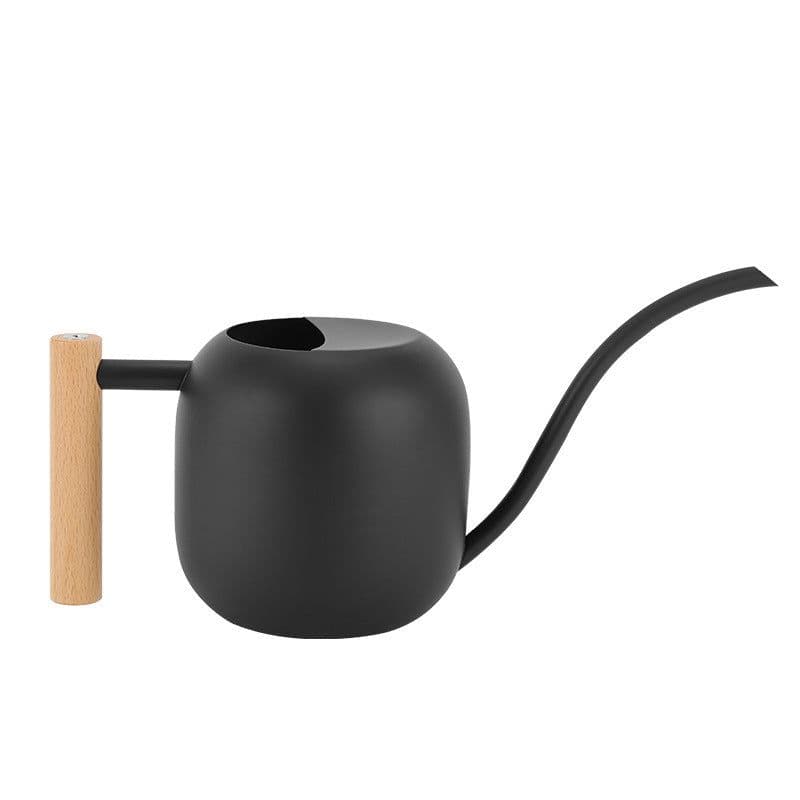 image-Stainless Steel Wood Handle Watering Pot Household Gardening Tools