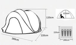 image-Outdoor Automatic Tent Quickly Opens And Throws Tent Supplies For 3-4 People Camping