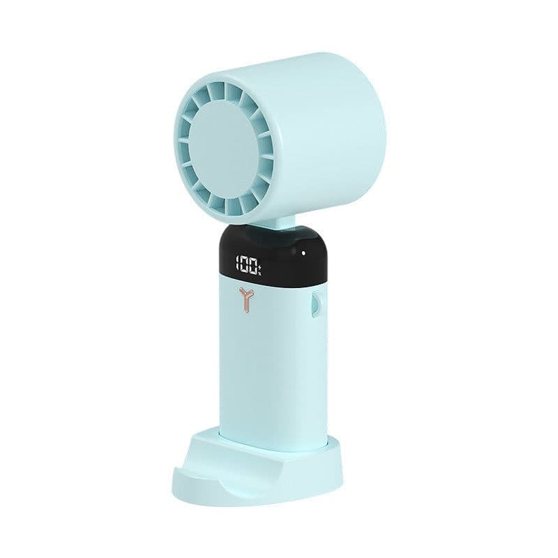 image-Digital Display Desktop Folding Mini New Type Leafless Cooling Handheld Fan
