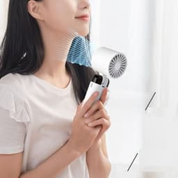 image-Digital Display Desktop Folding Mini New Type Leafless Cooling Handheld Fan