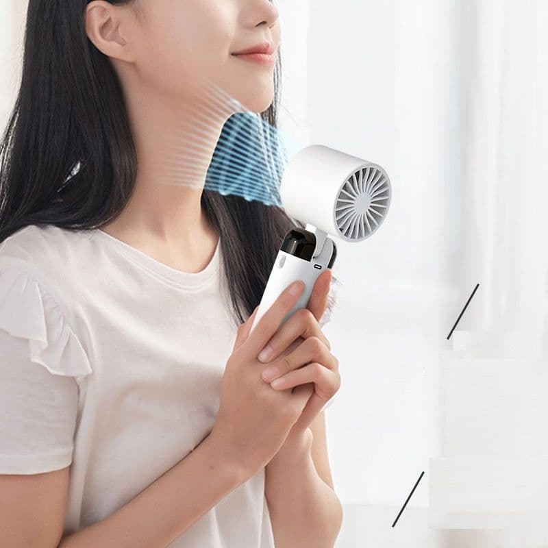 image-Digital Display Desktop Folding Mini New Type Leafless Cooling Handheld Fan