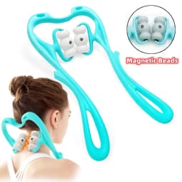 image-Neck Massager For Pain Relief Deep Tissue 360 Degree Neck Roller With 96 Pressure Point Neckbud Massage Roller For Neck Shoulder Waist Leg Foot Handheld Relaxer Tool