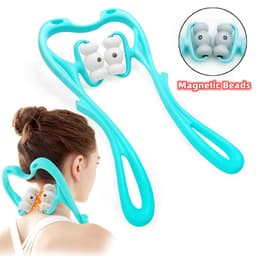 image-Neck Massager For Pain Relief Deep Tissue 360 Degree Neck Roller With 96 Pressure Point Neckbud Massage Roller For Neck Shoulder Waist Leg Foot Handheld Relaxer Tool