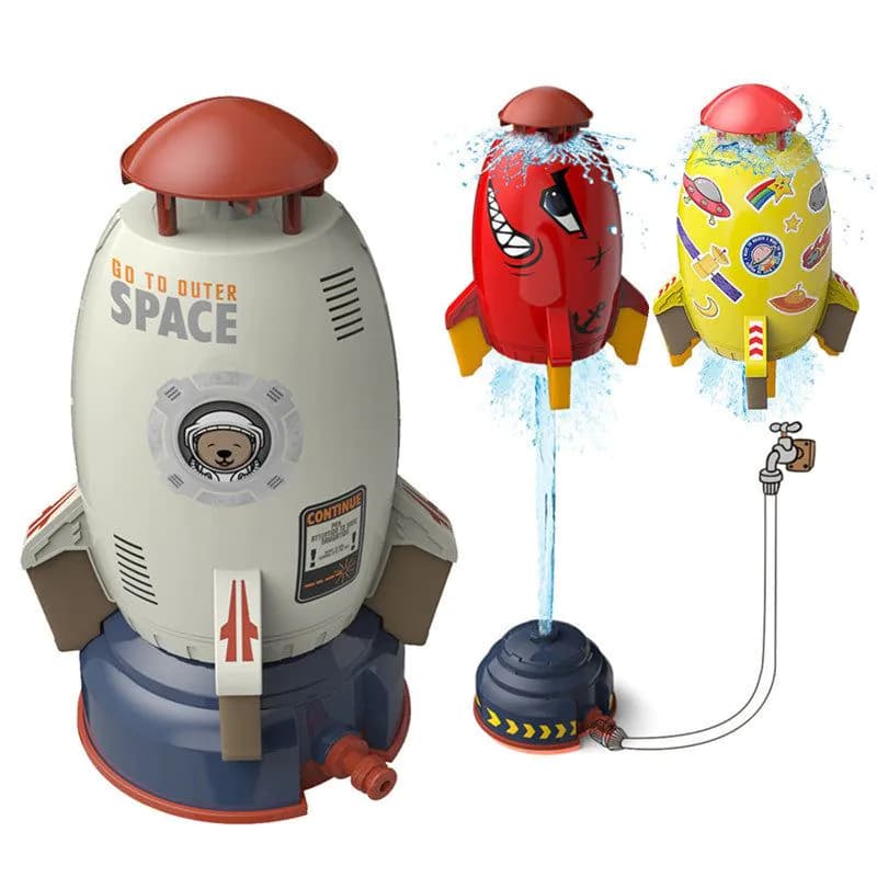 image-Rocket Launcher Toys Outdoor Rocket Water Pressure Lift Sprinkler Toy Fun Interaction In Garden Lawn Water Spray Toys For Kids Summer Gadgets