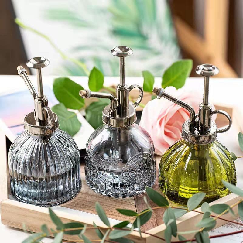 image-Relief Vintage Glass Watering Can Gardening Household