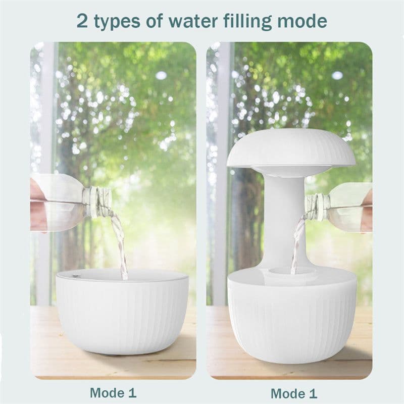 image-Anti-gravity Air Humidifier Mute Countercurrent Humidifier Levitating Water Drops Cool Mist Maker Fogger Relieve Fatigue