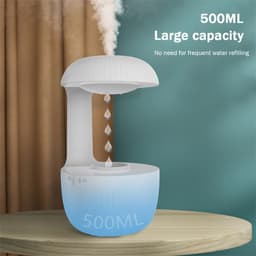 image-Anti-gravity Air Humidifier Mute Countercurrent Humidifier Levitating Water Drops Cool Mist Maker Fogger Relieve Fatigue