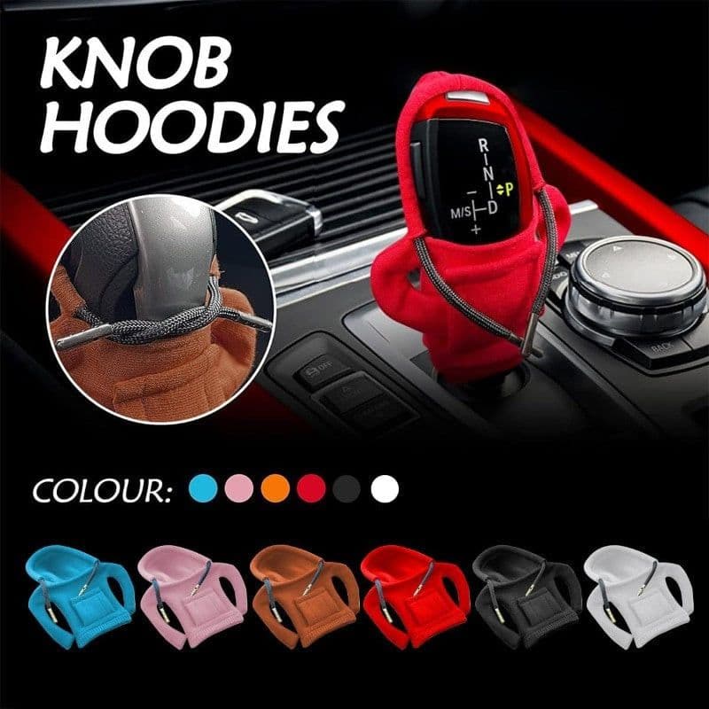 image-Universal Gear Knob Cover Hoodies Handle Cover Gear Grip Handle Knob Creativity Sweatshirt Nonslip Car Decoration