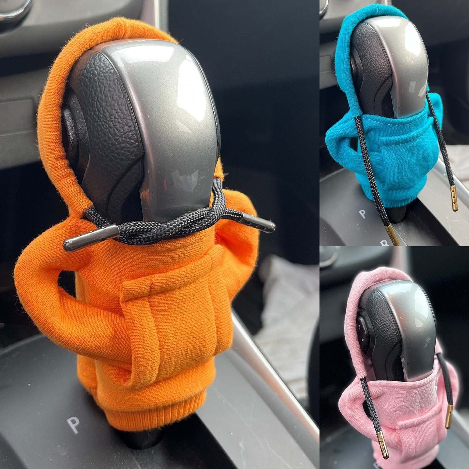 image-Universal Gear Knob Cover Hoodies Handle Cover Gear Grip Handle Knob Creativity Sweatshirt Nonslip Car Decoration