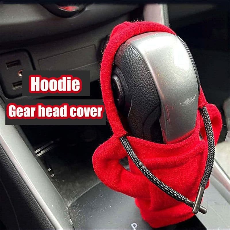 image-Universal Gear Knob Cover Hoodies Handle Cover Gear Grip Handle Knob Creativity Sweatshirt Nonslip Car Decoration