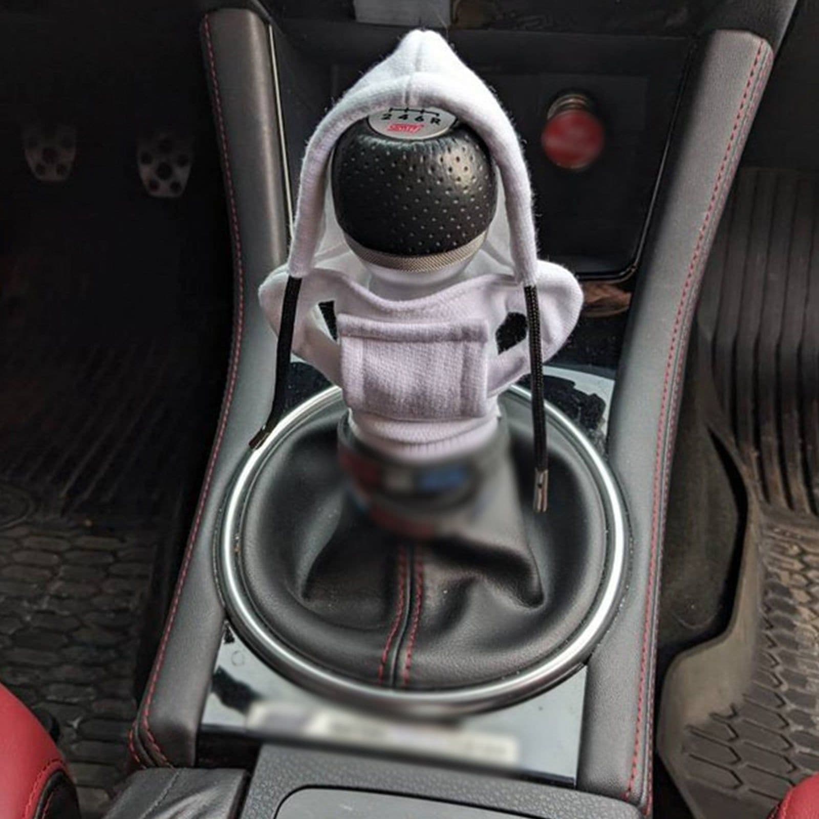 image-Universal Gear Knob Cover Hoodies Handle Cover Gear Grip Handle Knob Creativity Sweatshirt Nonslip Car Decoration