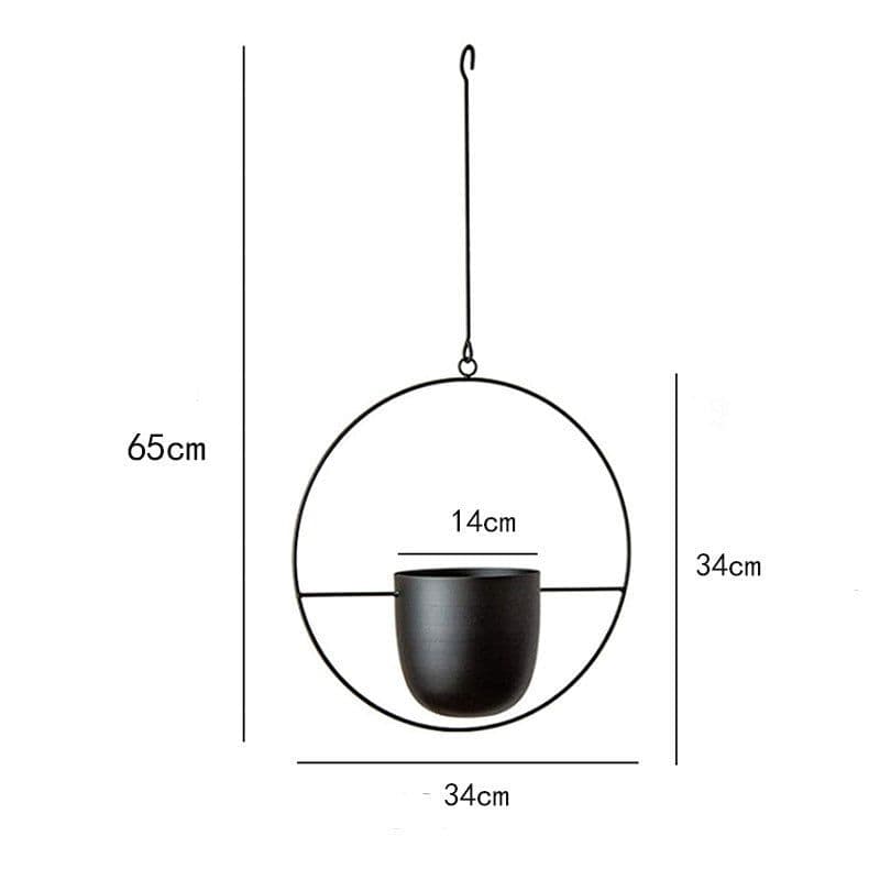 image-Iron Hanging Hydroponic Plant Hanging Orchid Pots