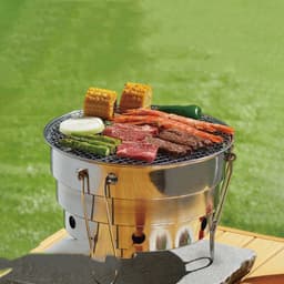 image-Outdoor Portable Stainless Steel Foldable Grill