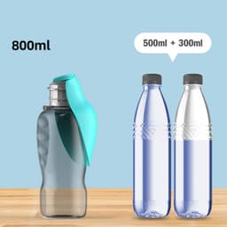 image-800ml Dogs Water Bottle Portable High Capacity Leakproof Pet Foldable Drinking Bowl Golden Retriever Outdoor Walking Supplies Pet Products