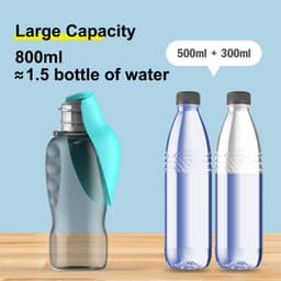 image-800ml Dogs Water Bottle Portable High Capacity Leakproof Pet Foldable Drinking Bowl Golden Retriever Outdoor Walking Supplies Pet Products