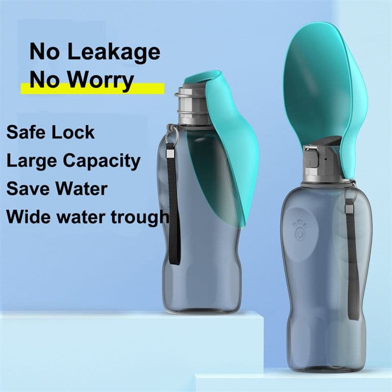 image-800ml Dogs Water Bottle Portable High Capacity Leakproof Pet Foldable Drinking Bowl Golden Retriever Outdoor Walking Supplies Pet Products