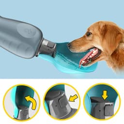 image-800ml Dogs Water Bottle Portable High Capacity Leakproof Pet Foldable Drinking Bowl Golden Retriever Outdoor Walking Supplies Pet Products