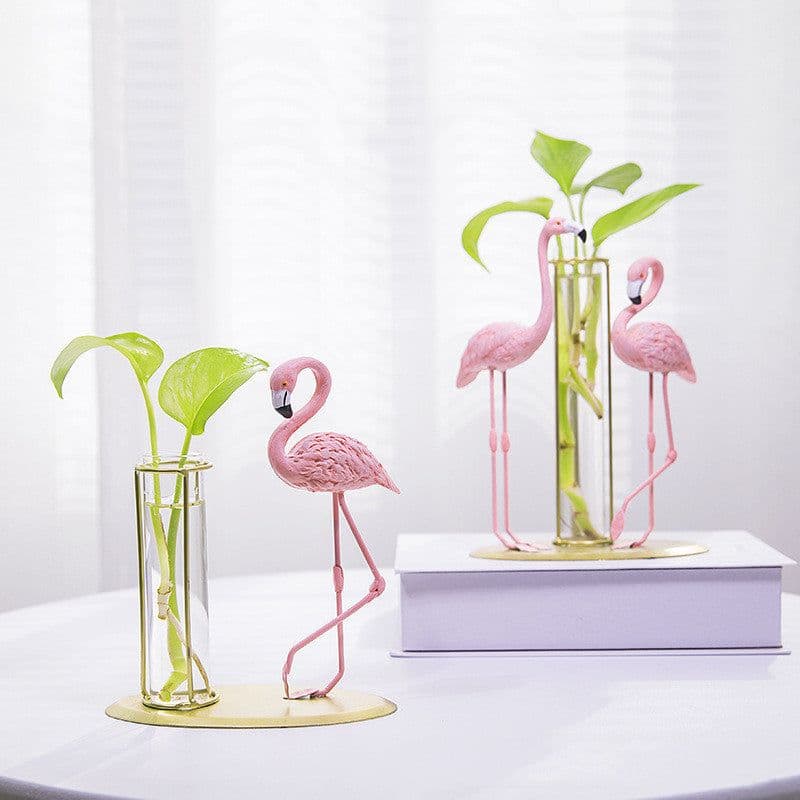 image-Room Decoration Girls Bedroom Flamingo Hydroponic Decoration