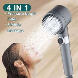 image-3 Modes Shower Head High Pressure Showerhead Portable Filter Rainfall Faucet Tap Bathroom Bath Home Innovative Accessories