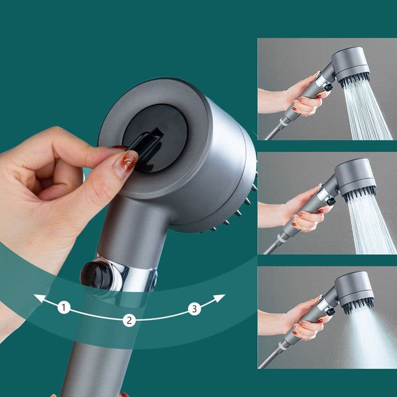 image-3 Modes Shower Head High Pressure Showerhead Portable Filter Rainfall Faucet Tap Bathroom Bath Home Innovative Accessories