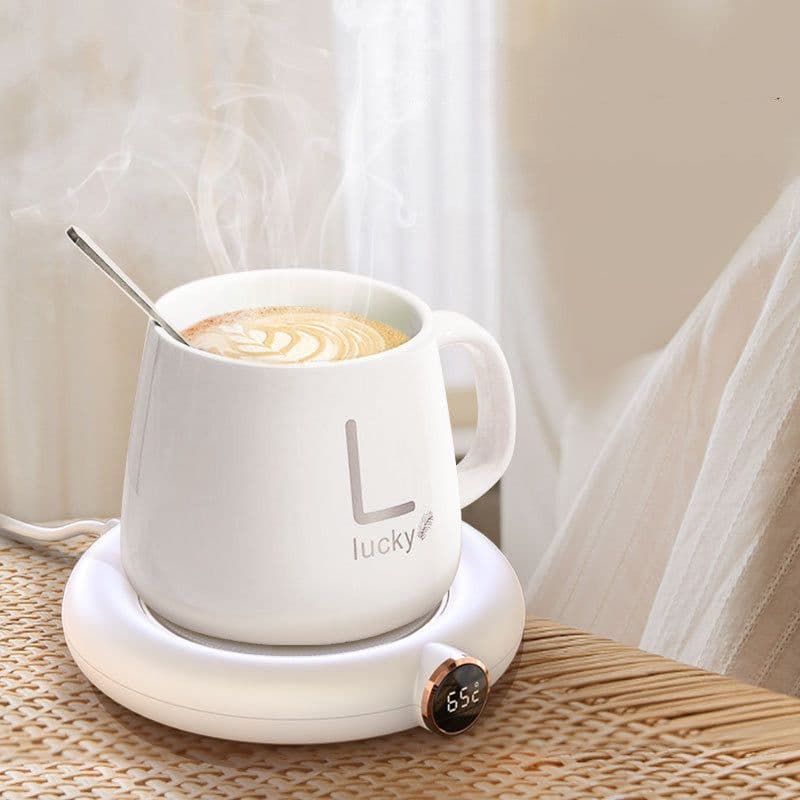 image-Coffee Mug Warmer Warm Coaster Smart Heating Cup Thermal Insulation Constant Temperature Coaster Heating Pad Desktop