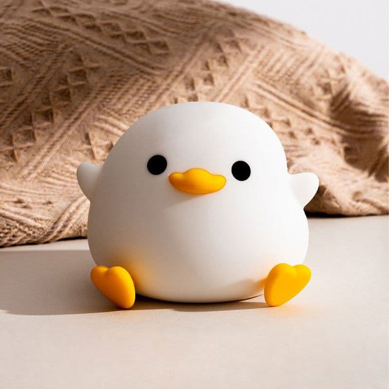 image-Doudou Duck Silicone Alarm Lamp Ambience Light Bedroom Bedside Lamp Usb Charging With Sleeping Night Light