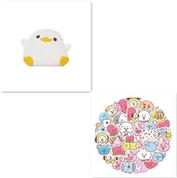 image-Doudou Duck Silicone Alarm Lamp Ambience Light Bedroom Bedside Lamp Usb Charging With Sleeping Night Light