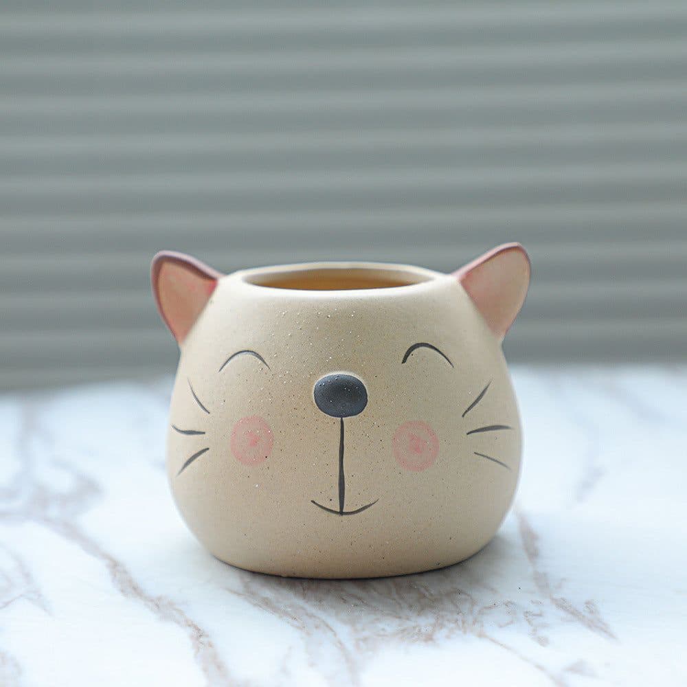 image-Ceramic Small Pot Combination Gardening Creative Office Ornaments