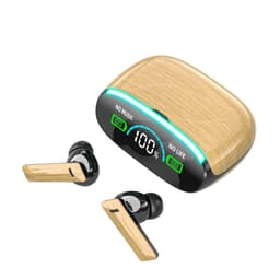 image-Wood Grain Wireless Sports In-ear Noise-canceling Low-latency Bluetooth Headphones