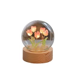 image-Artificial Tulip Flower Night Light Ornaments Handmade DIY Bedside Lamp LED Night Lamp Bedroom Decor Birthday Gifts Table Lamp