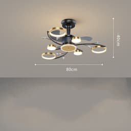 image-Living Room Nordic Luxury Intelligent APP Ceiling Fan Ceiling Light