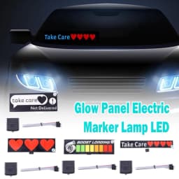 image-Wanted Car Windshield Glow Panel Electric Marker Lamp LED Decoration Light Sticker Flashing Lights LED Panel LED Sign