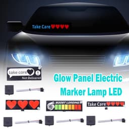 image-Wanted Car Windshield Glow Panel Electric Marker Lamp LED Decoration Light Sticker Flashing Lights LED Panel LED Sign