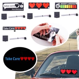 image-Wanted Car Windshield Glow Panel Electric Marker Lamp LED Decoration Light Sticker Flashing Lights LED Panel LED Sign