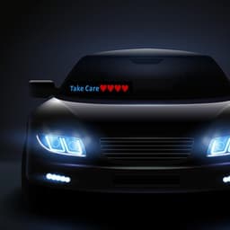 image-Wanted Car Windshield Glow Panel Electric Marker Lamp LED Decoration Light Sticker Flashing Lights LED Panel LED Sign
