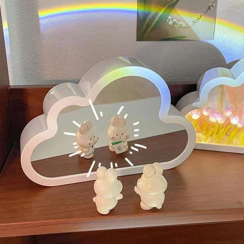 image-Tulip Night Lamp DIY Material Cloud Tulips Night Lamp Decorative Mirrors Photo Frame LED Table Lights Korean Creative Desk Bedroom Handmade Birthday Gifts