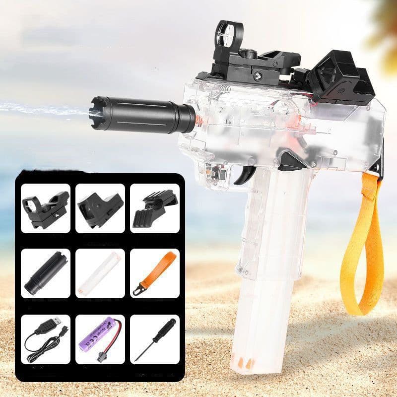 image-Uzi Electric Burst Water Gun Children's Powerful Water Gun Toy Fully Automatic Range Long Spray Outdoor Toy Water Gun