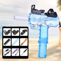 image-Uzi Electric Burst Water Gun Children's Powerful Water Gun Toy Fully Automatic Range Long Spray Outdoor Toy Water Gun