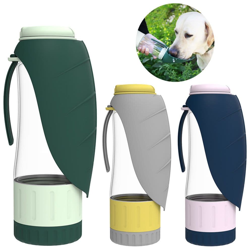 image-2 In 1 Multifunction Pet Dog Water Bottle Silicone Foldable Portable Puppy Food Bowl Drinking Dispenser Travel Labrador Supplies Pet Products