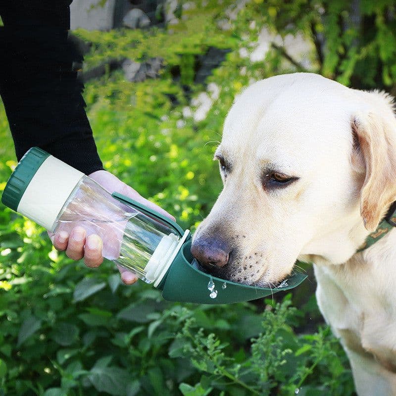 image-2 In 1 Multifunction Pet Dog Water Bottle Silicone Foldable Portable Puppy Food Bowl Drinking Dispenser Travel Labrador Supplies Pet Products