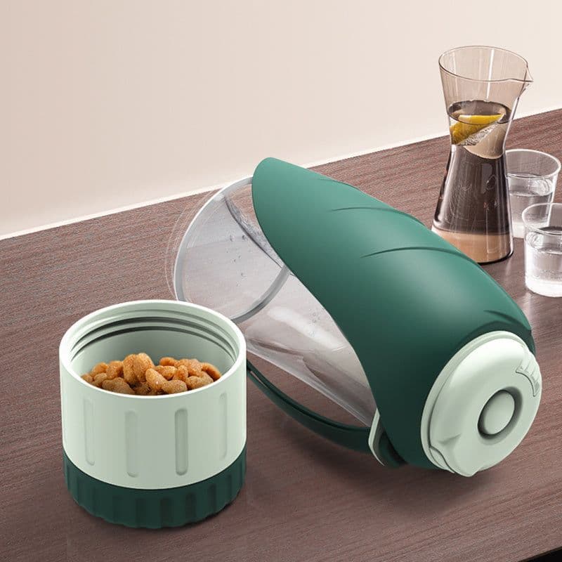 image-2 In 1 Multifunction Pet Dog Water Bottle Silicone Foldable Portable Puppy Food Bowl Drinking Dispenser Travel Labrador Supplies Pet Products